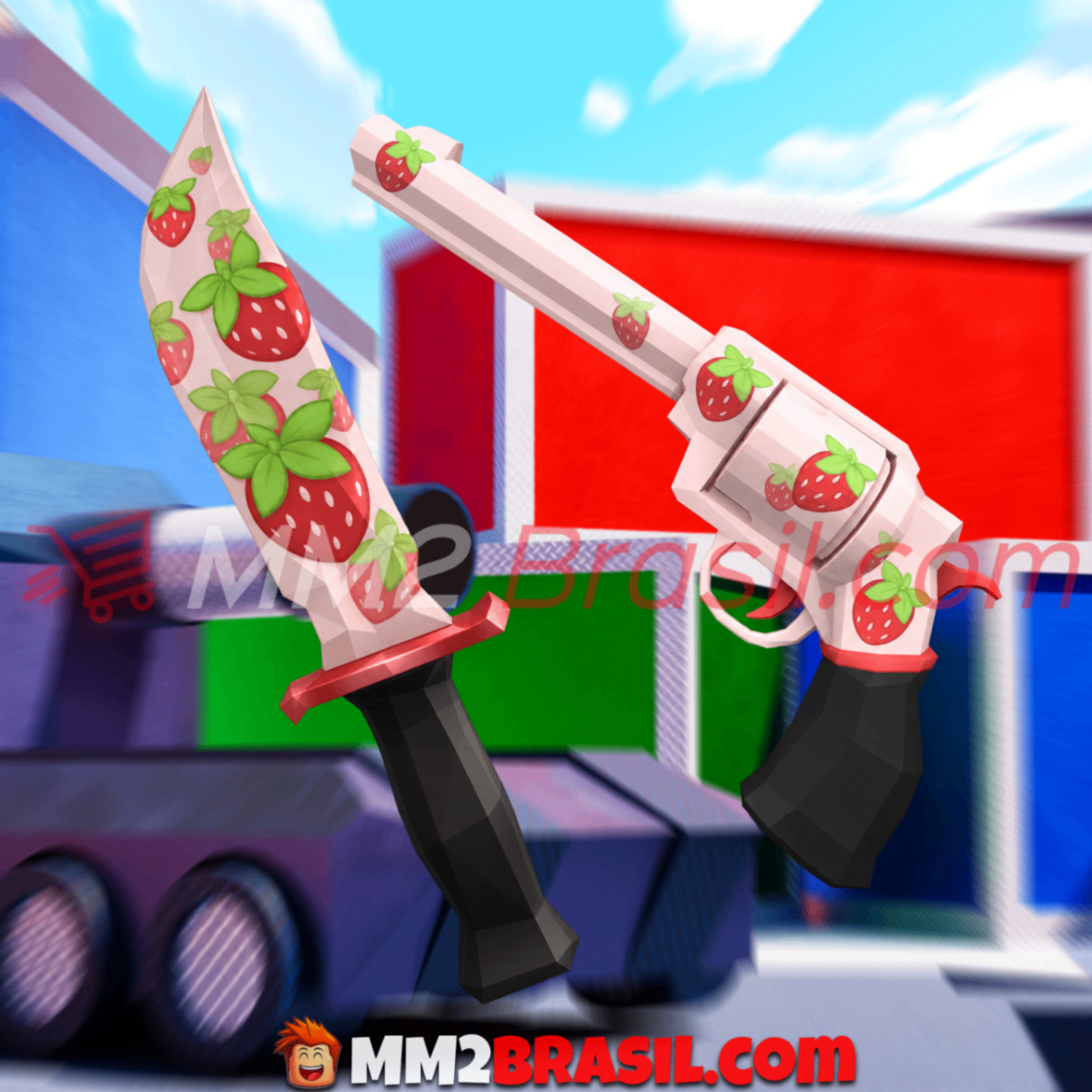 [🍓] - Set Strawberries (Knife + Gun0