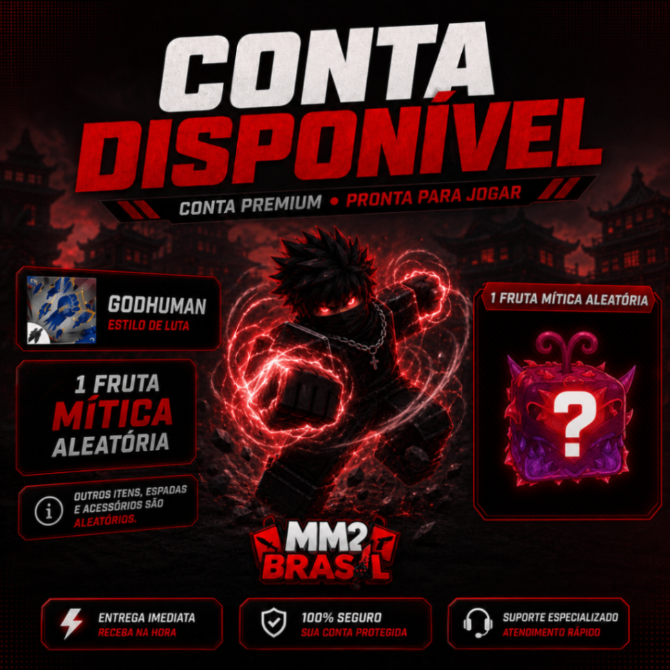 [🍀] - 1 FRUTA MÍTICA ALEATÓRIA + GH + 90% LV MAX